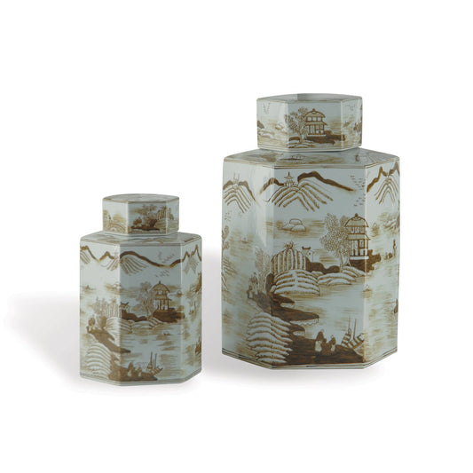 Canton Brown Jar Small
