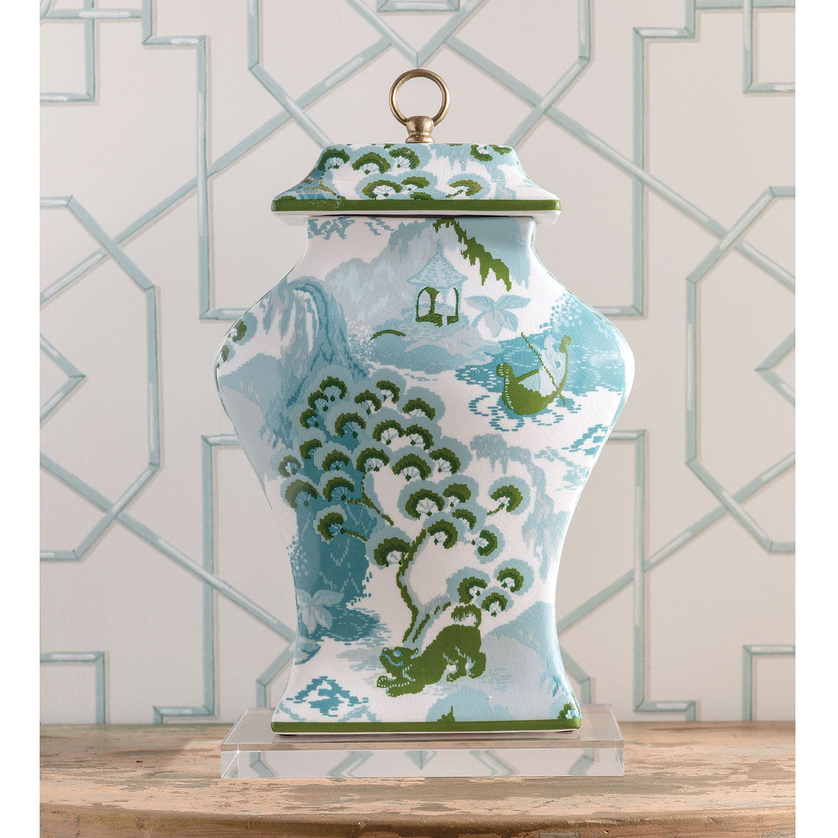 Canton Celadon Jar