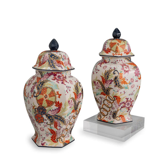Tobacco Leaf Hex Jar