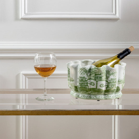 Green Willow Scallop Planter