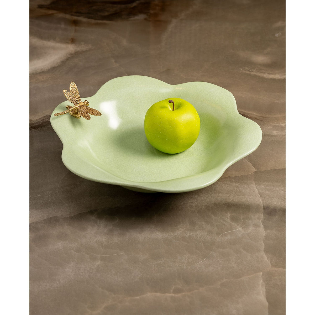 Dragonfly Celadon Green Bowl
