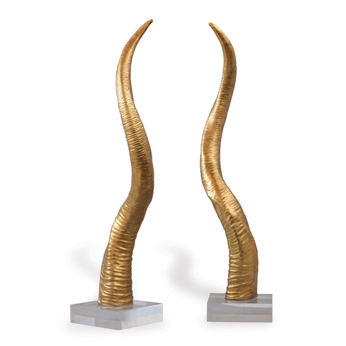 Safari Gold Horn Sculpture