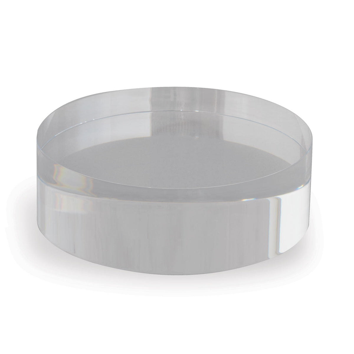 Clear Lucite Round Stand 6"D x 2"H (set of 2)