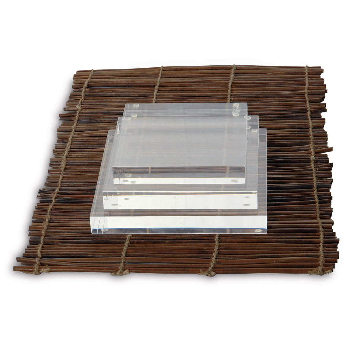 Clear Lucite Square Stand 7" (set of 2)