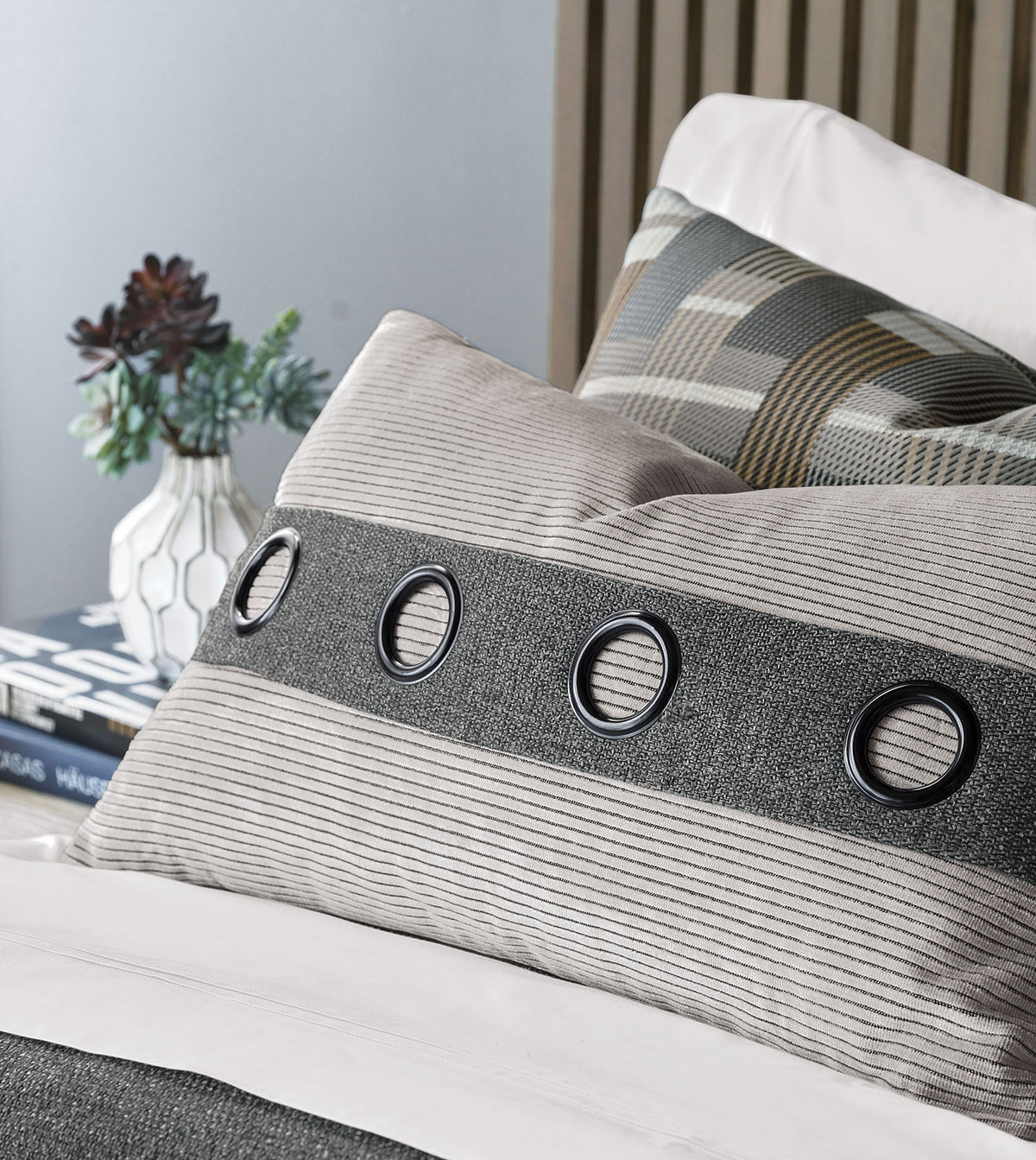 Enoch Grommets Decorative Pillow