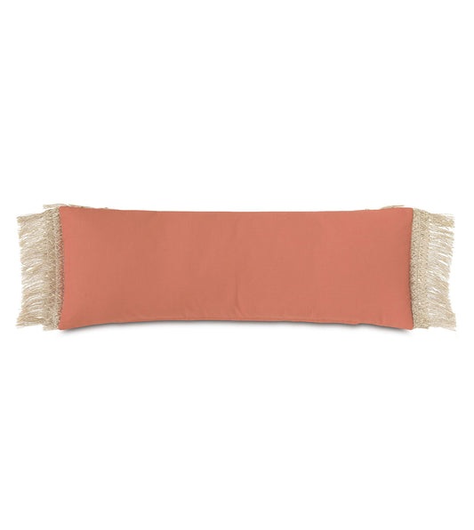 Siesta Fringe Decorative Pillow in Papaya