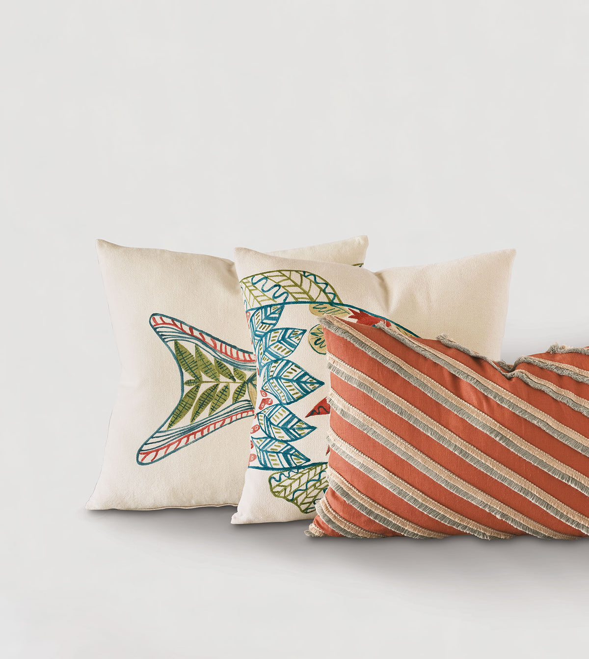Bowie Fringe Trim Decorative Pillow