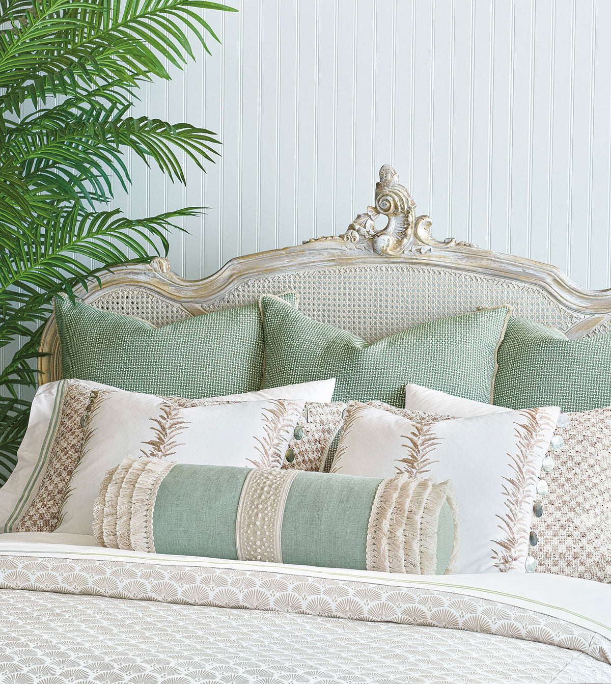 Casa Guava Embroidered Bolster
