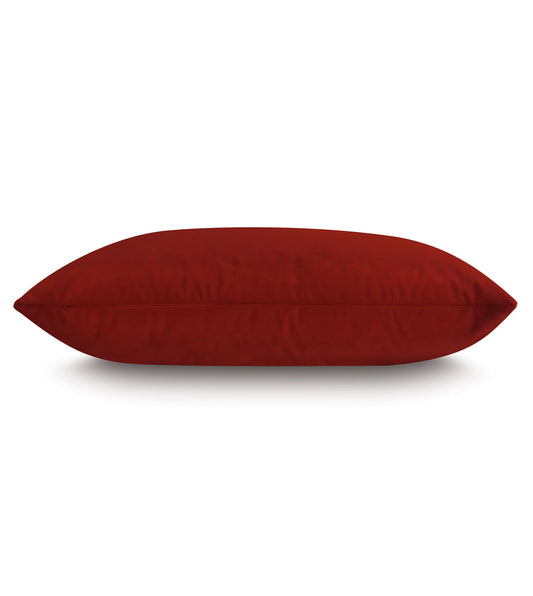 Uma Velvet Decorative Pillow In Rust
