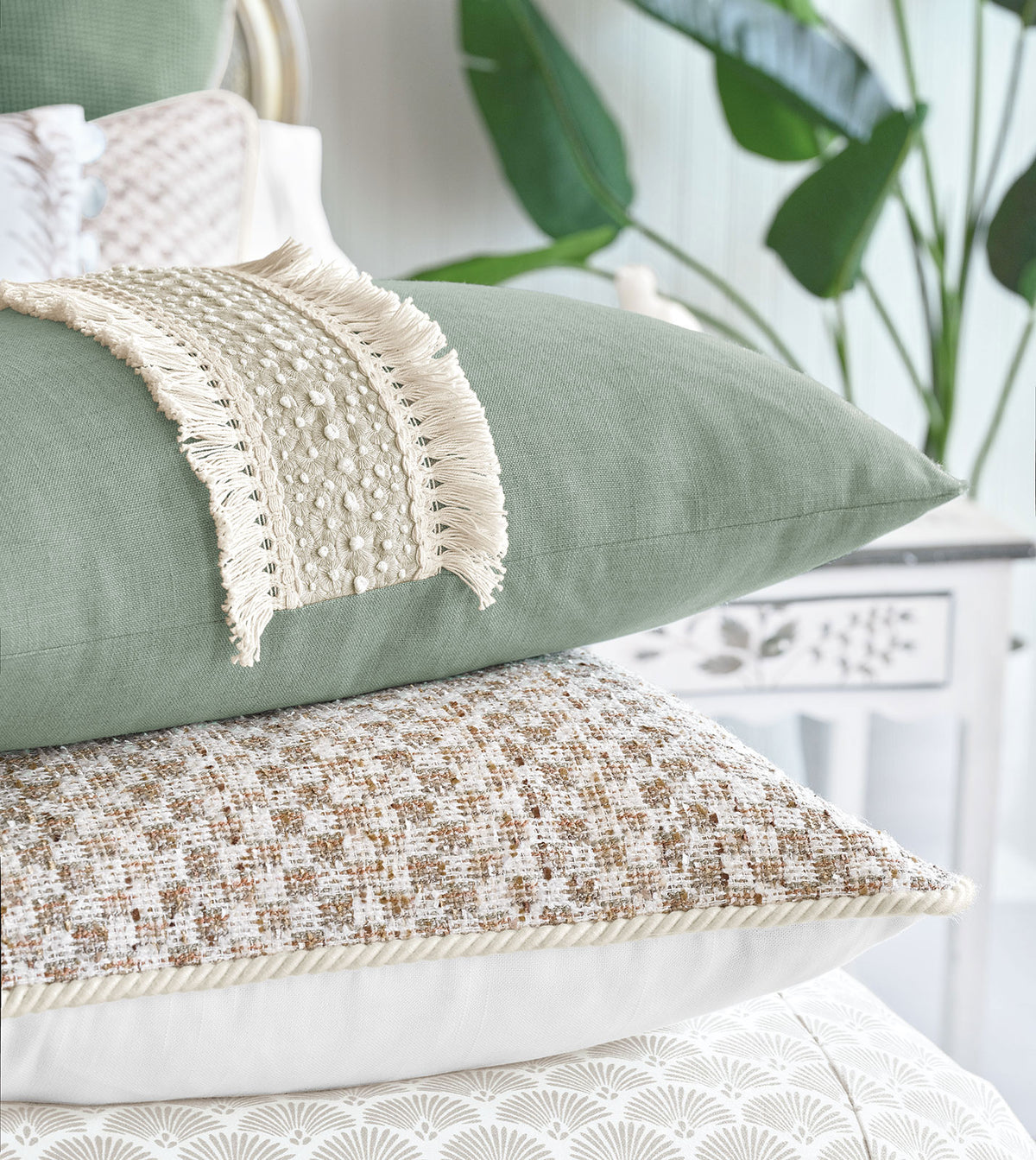 Casa Guava Embroidered Decorative Pillow