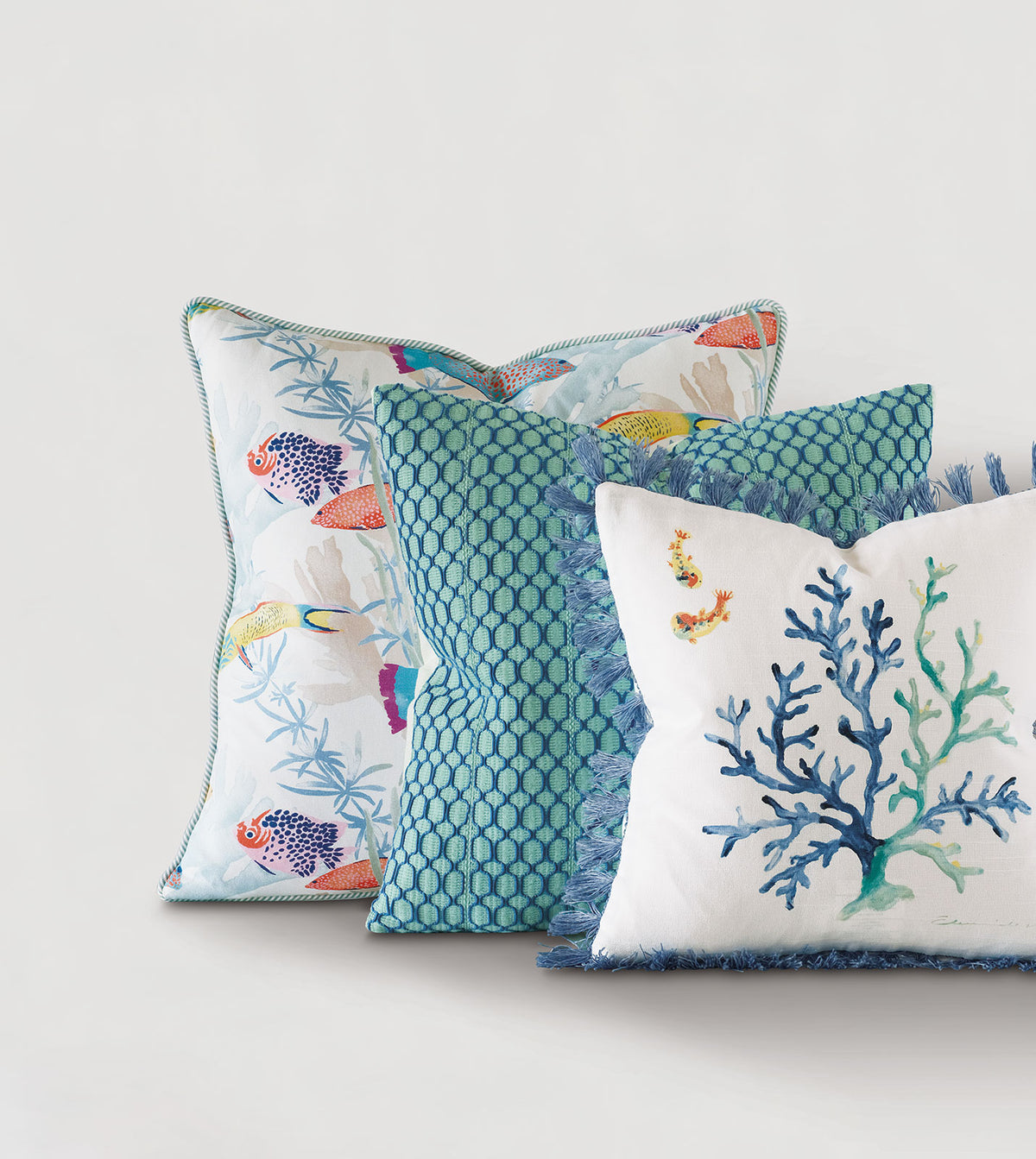 Castaway Handpainted Decorative Pillow