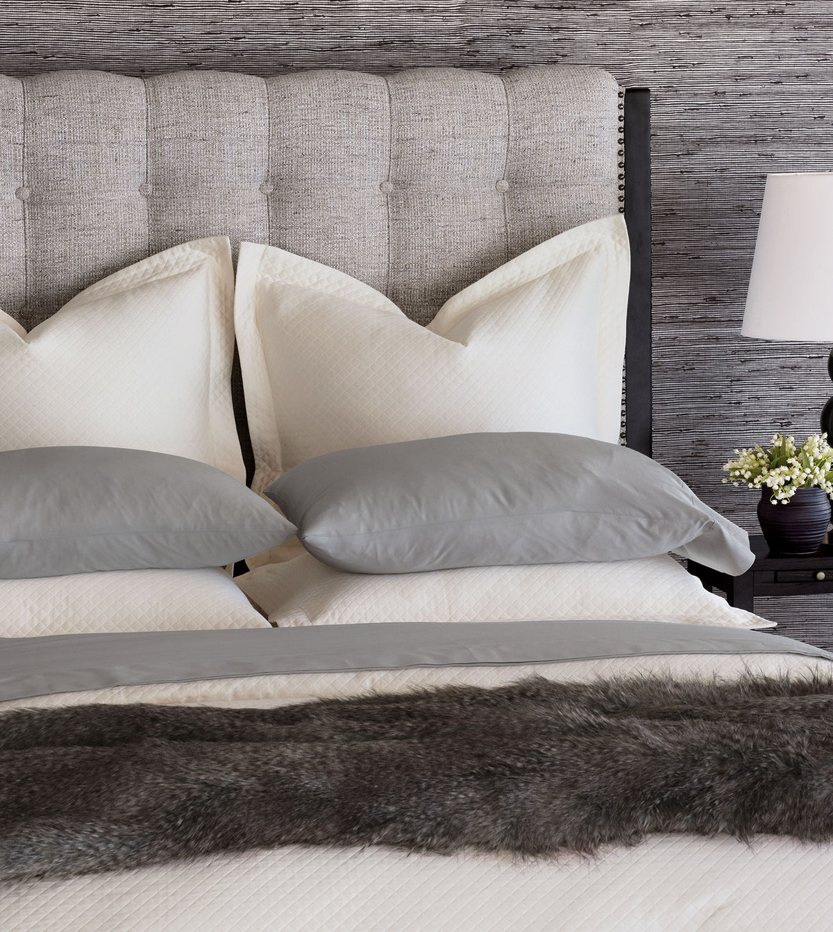 Matera Pique Euro Sham in Ivory