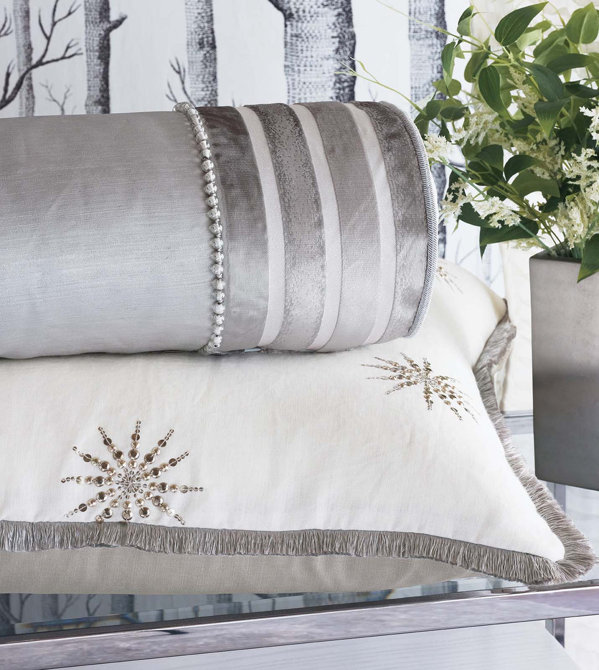 Esmi Silver With Brush Fringe
