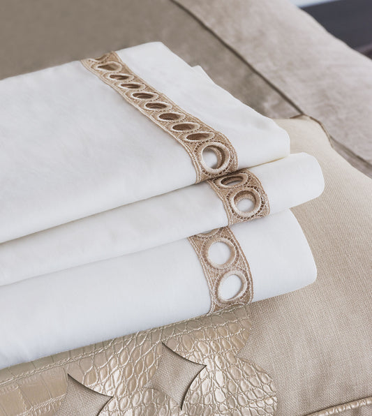 Celine Lace Flat Sheet in Champagne