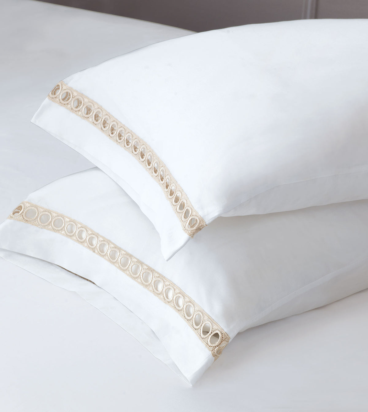 Celine Lace PIllowcase in Champagne