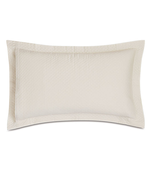 Matera Pique Queen Sham in Ivory