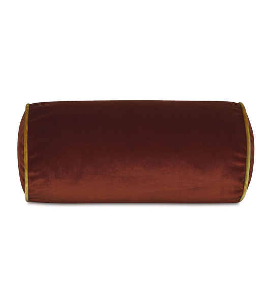 Uma Velvet Bolster in Orange
