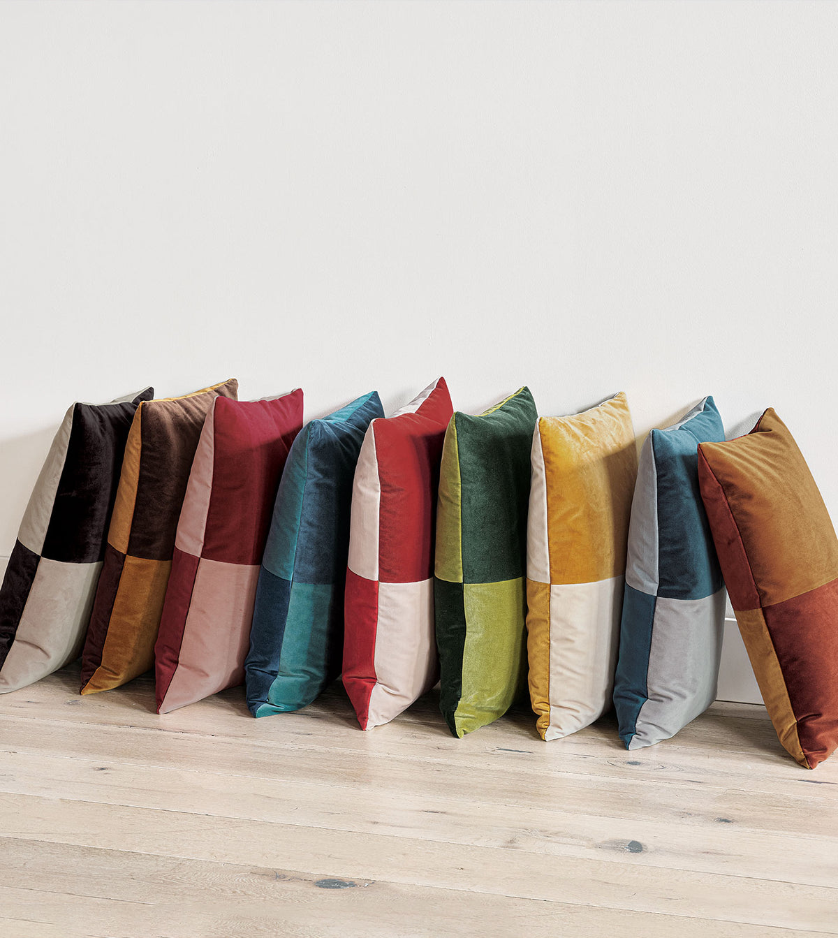 Uma Colorblock Decorative Pillow in Rust