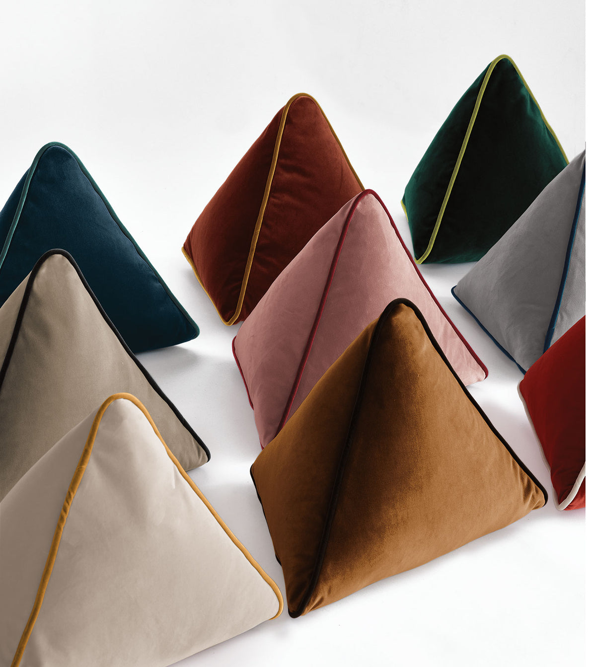 Uma Pyramid Decorative Pillow in Ivory