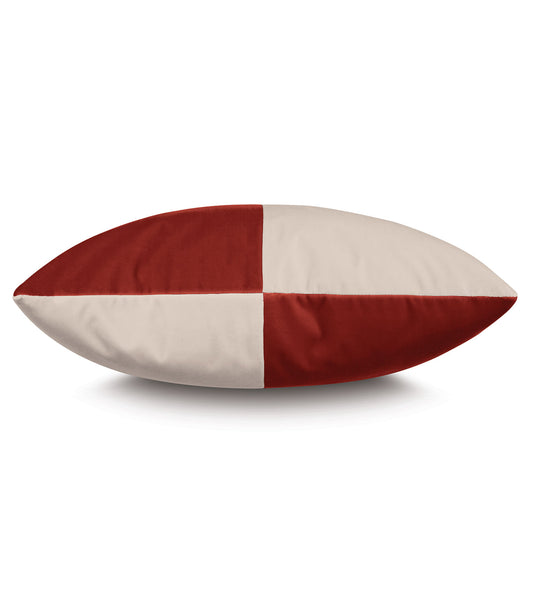 Uma Colorblock Decorative Pillow in Rust