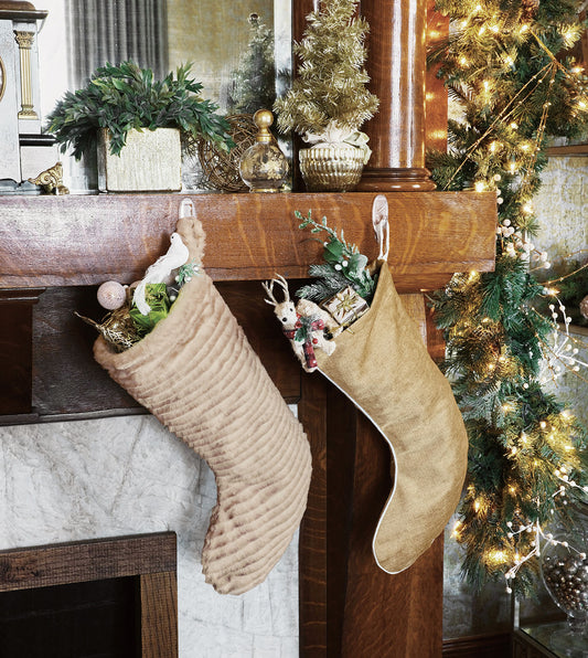 Tinsel Velvet Stocking