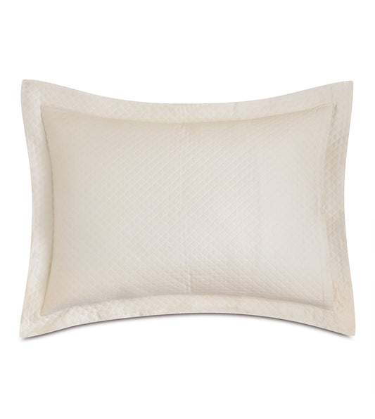 Matera Pique Standard Sham in Ivory
