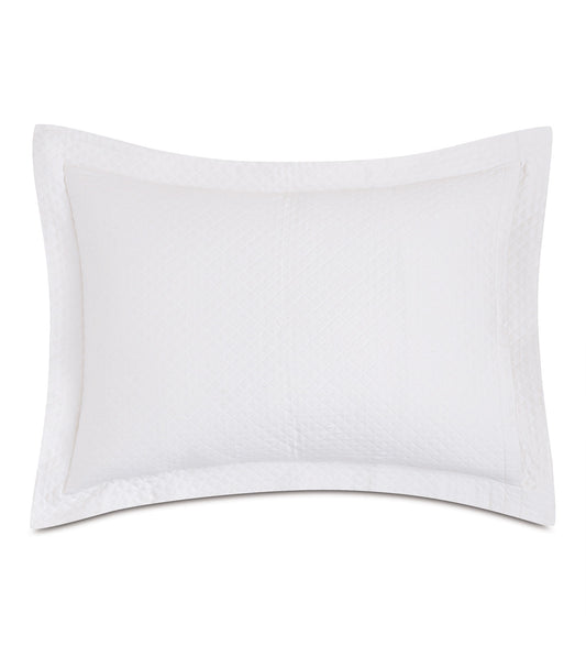 Matera Pique Standard Sham in White