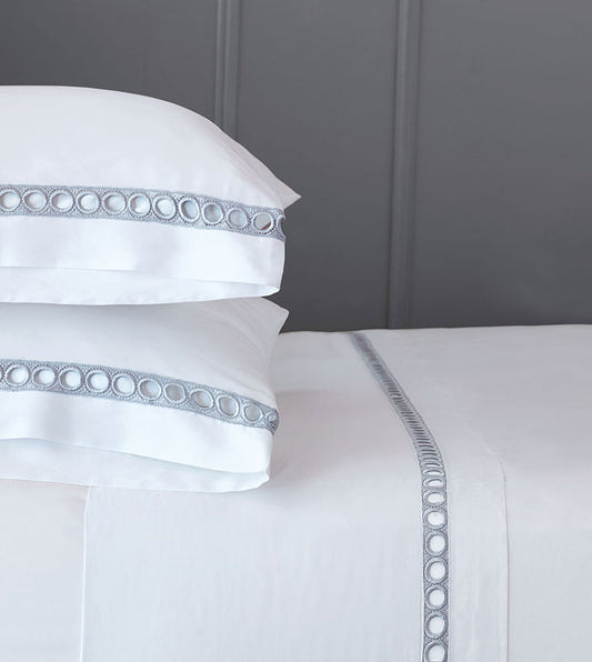 Celine Lace Pillowcase in Silver