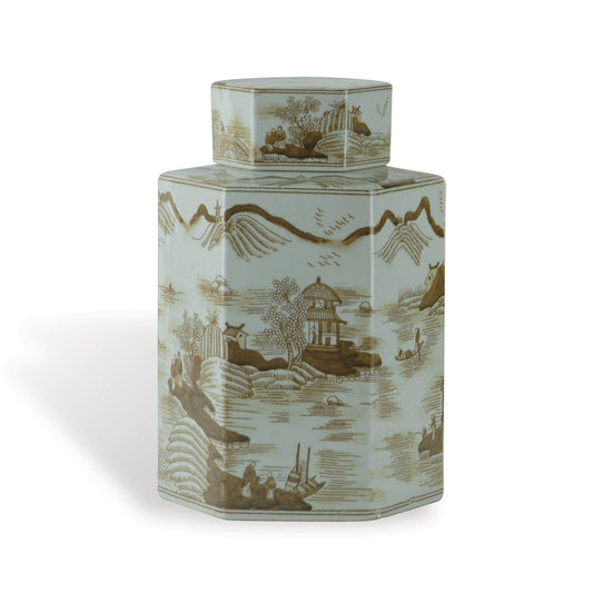 Canton Brown Jar Small