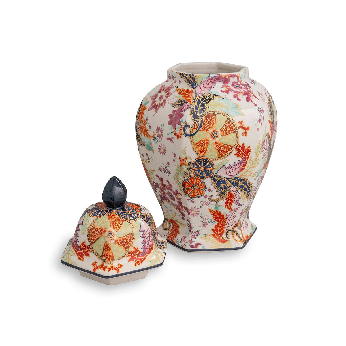 Tobacco Leaf Hex Jar