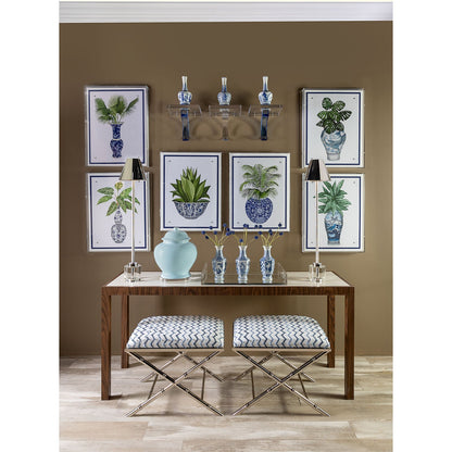 Garden of Blue Hex Vases Set/3