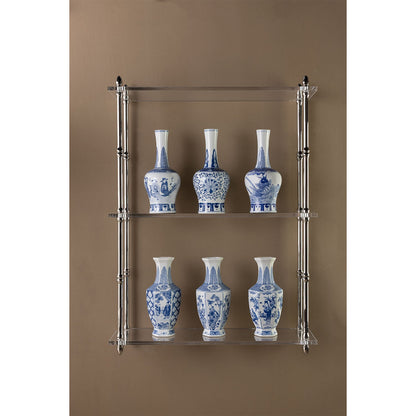 Garden of Blue Round Vases Set/3
