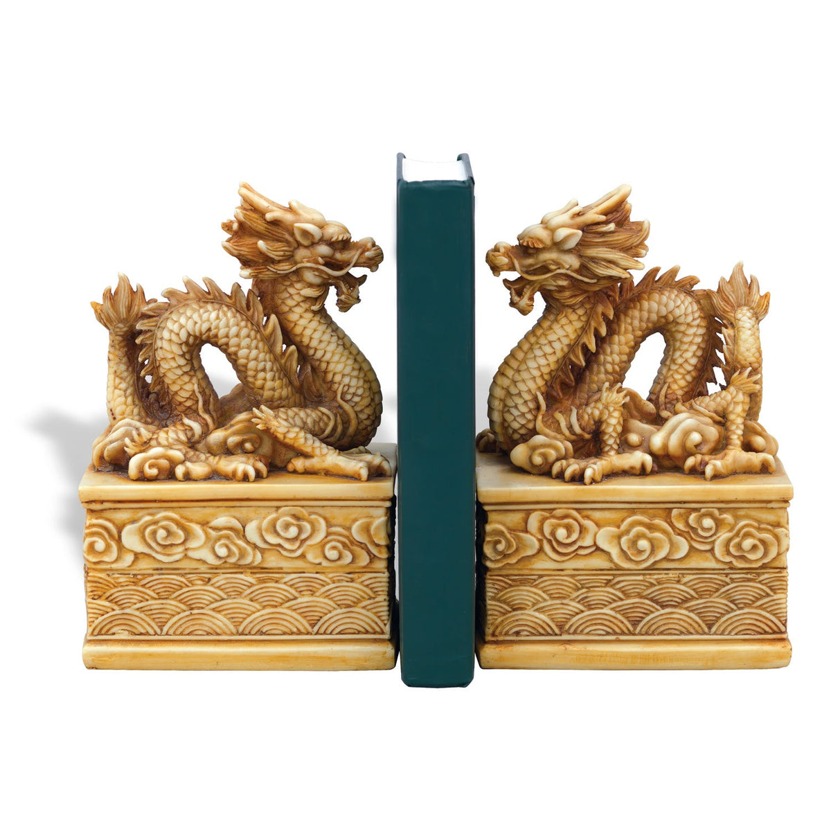 Dragon Ivory Bookeneds (set of 2)