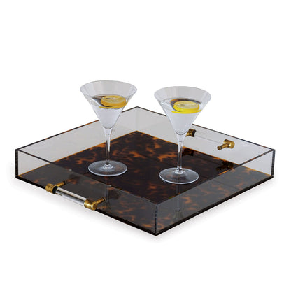 Tortoise Lucite Tray