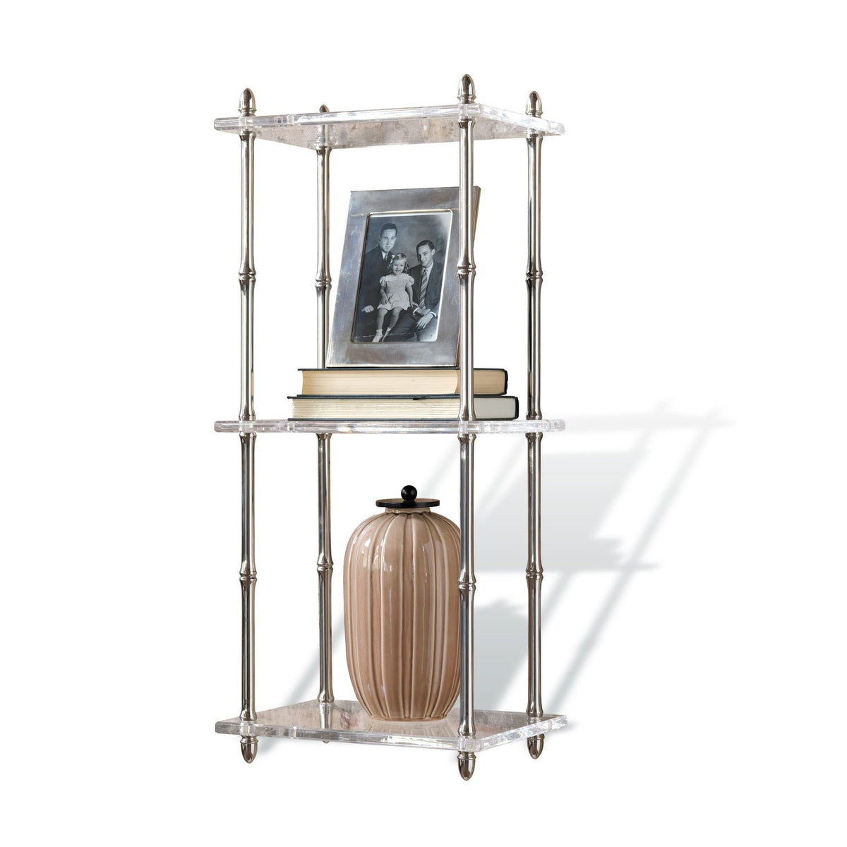 Carmel Nickel/Lucite Shelf