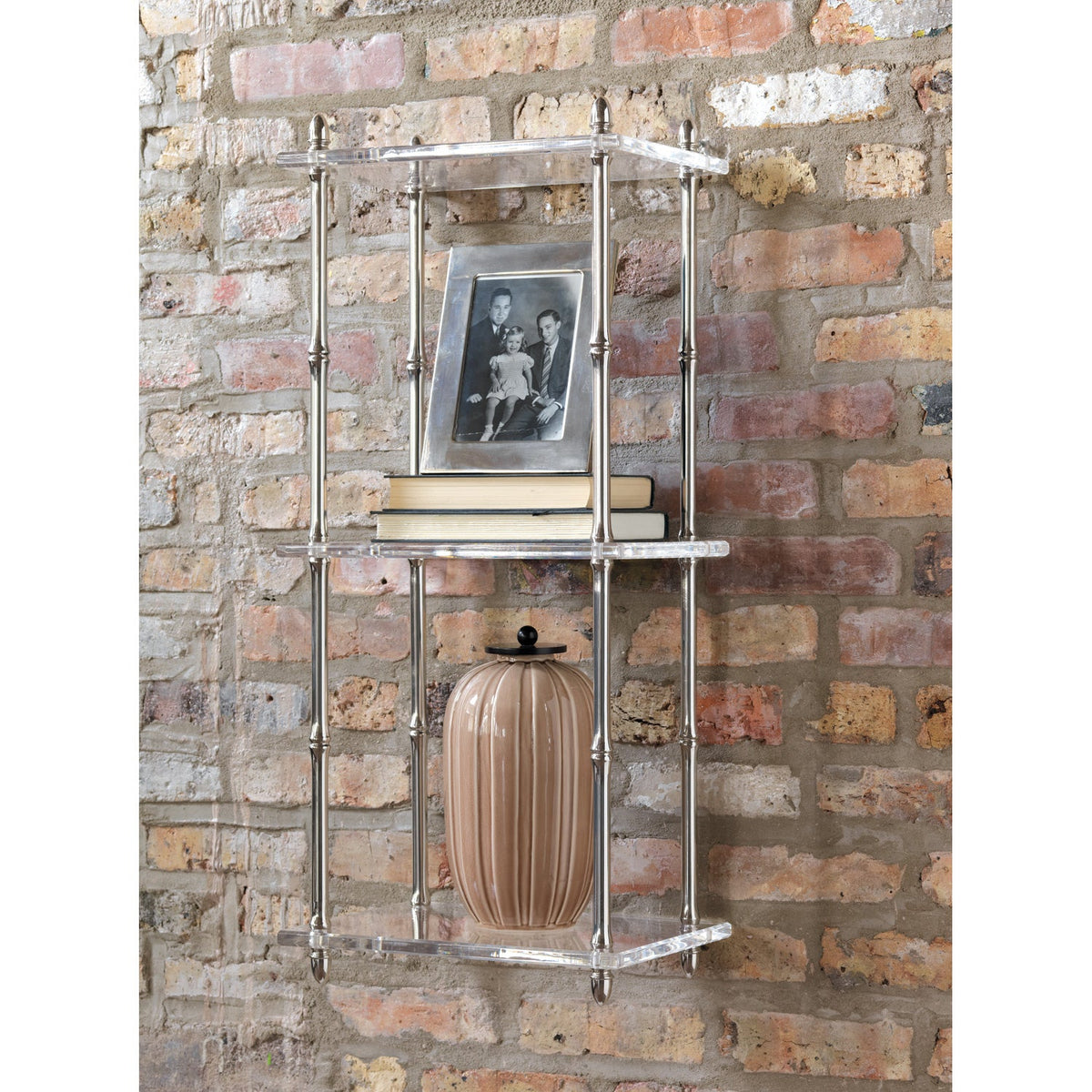 Carmel Nickel/Lucite Shelf