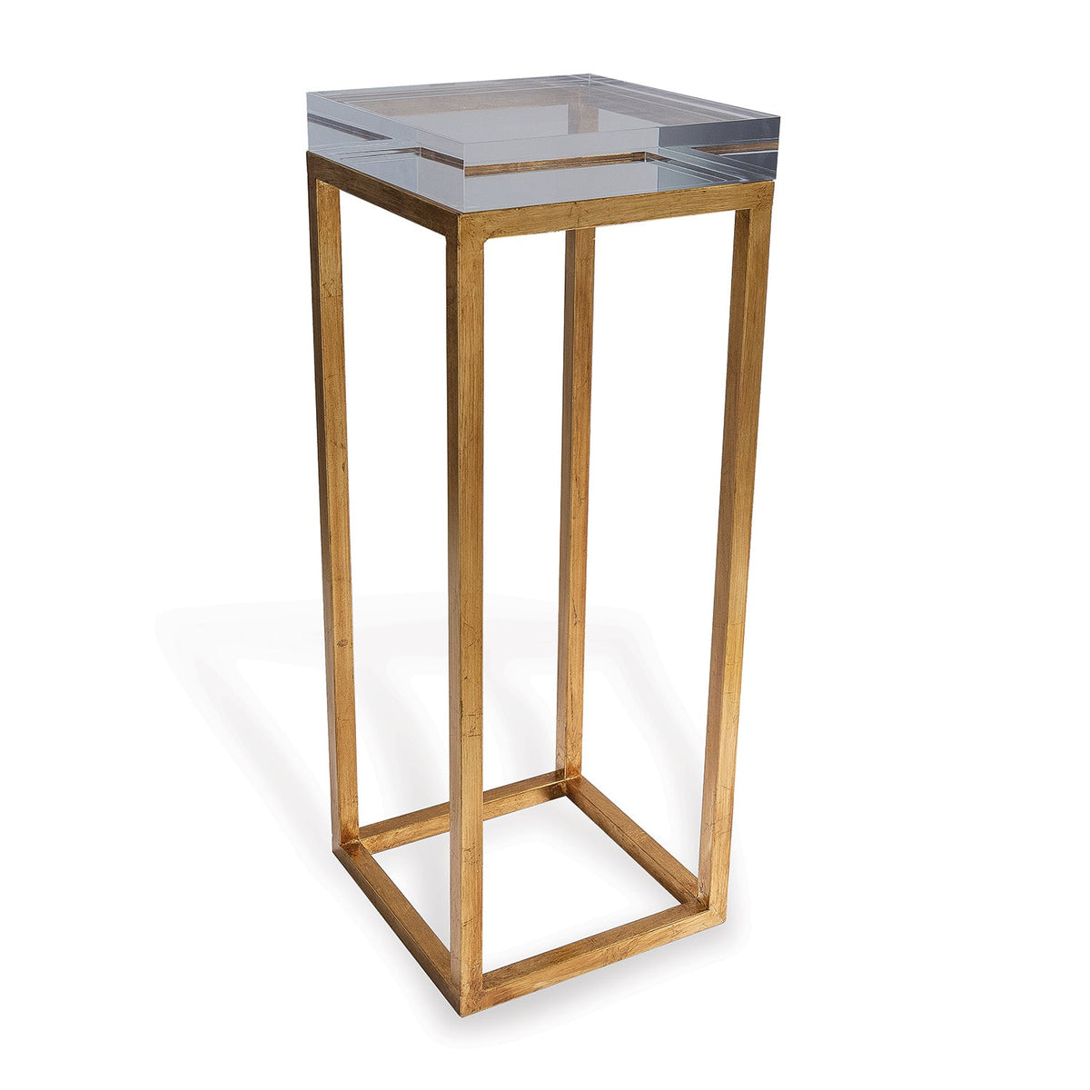 Drake Lucite Table Clear / Gold