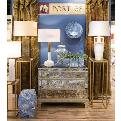 Drake Gold/Lucite Pedestals (set of 2)
