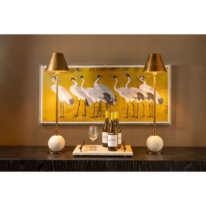 Boston Brass / Cream Buffet Lamps Set/2