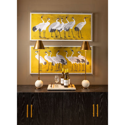 Boston Brass / Cream Buffet Lamps Set/2