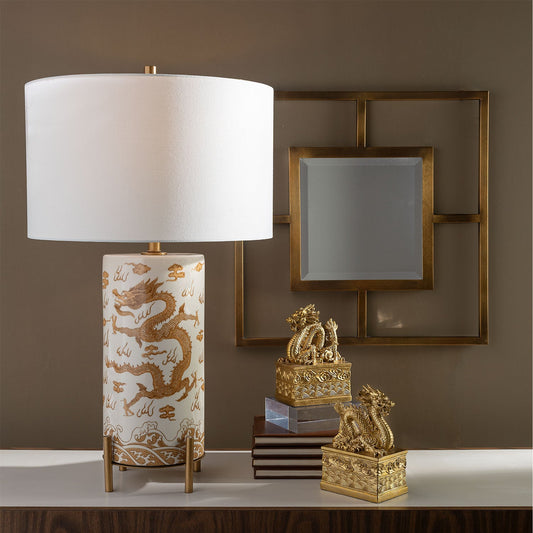 Imperial Dragon Brown Lamp