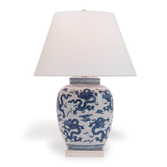 Dragon Navy Lamp 29"H
