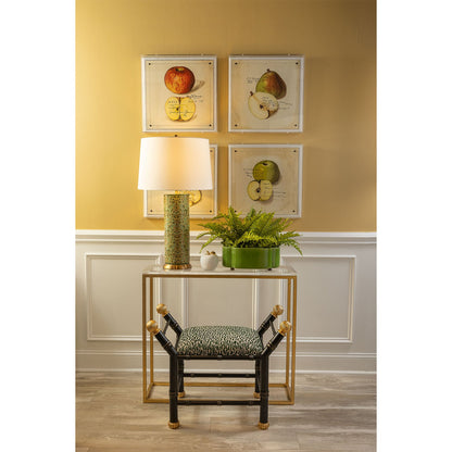 Richmond Damask Green Lamp