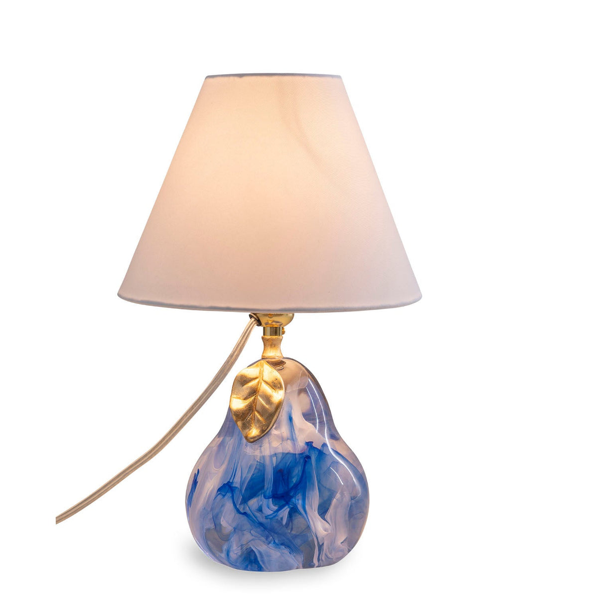 Oceanic Blue Pear Lamp