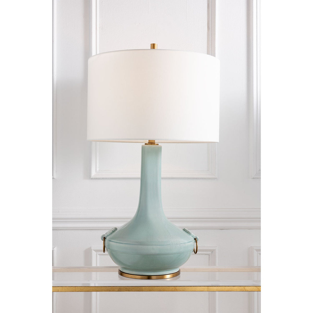 Lotus Celadon Lamp