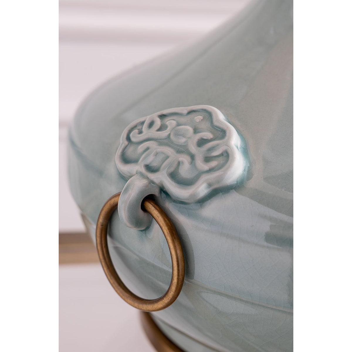 Lotus Celadon Lamp