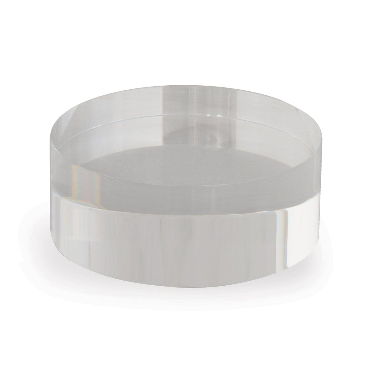 Clear Lucite Round Stand 5"D x 2"H (set of 2)