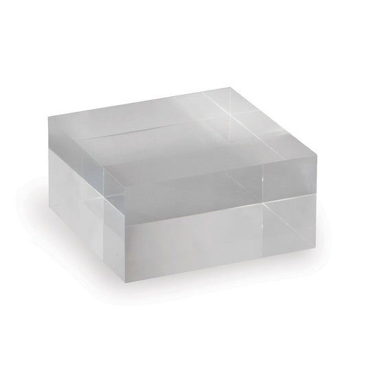 Clear Lucite Square Stand 4"x2" (set of 2)