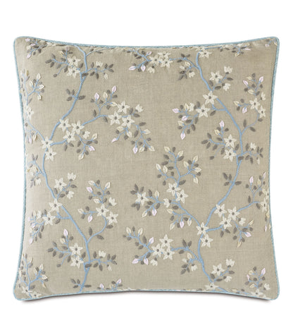 Amberlynn Embroidered Decorative Pillow