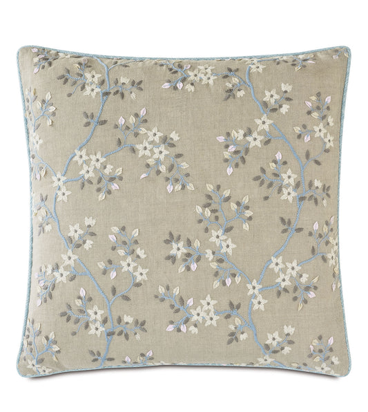 Amberlynn Embroidered Decorative Pillow
